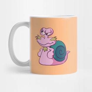 cranky escargoon the purple snail sidekick / retro anime Mug